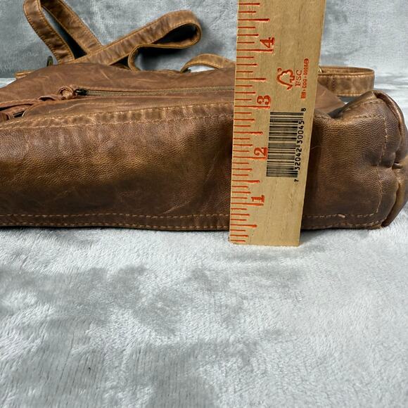 Stone‎ Mountain Smokey Crossbody Bag Purse Cognac Brown 13x12 - Picture 13 of 13